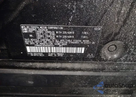 2024 Toyota Bz4X Xle from USA, damaged, VIN JTMABACA5RA085501